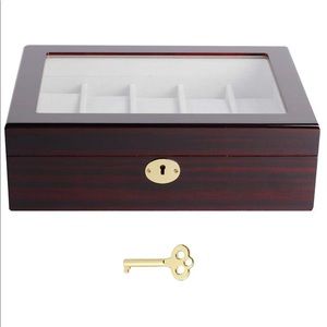 Luxury 10Slots Wooden Watch Storage Display Box Or